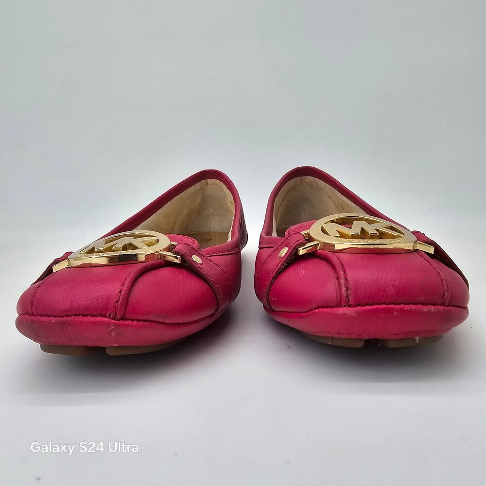 Michael Kors Flats Pink Leather Slip On Moccasin Drivers Moc Women's 7M - Picture 6 of 10